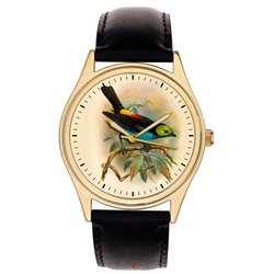 Impresionante reloj de pulsera de ornitología, Calliste Paradise Masked Tanager, ornitólogo observador de aves