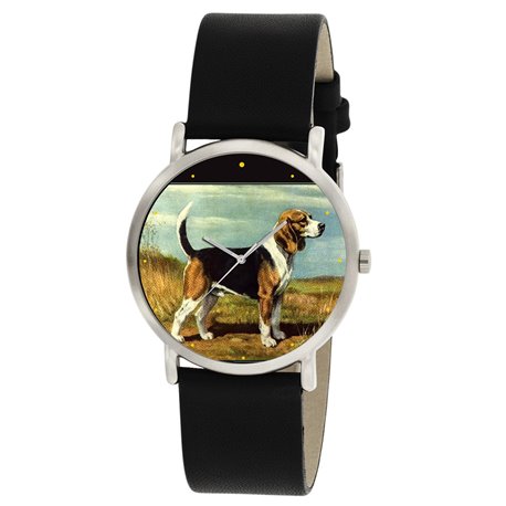 BEAUTIFUL BEAGLE PUP PORTRAIT CLASSIC PUPPY DOG ART WRIST WATCH FOR ALL AGES