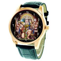 Colorful HANUMAN Maruti Hinduism Kitsch Religious Art Wrist Watch