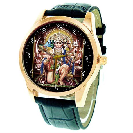 Colorful HANUMAN Maruti Hinduism Kitsch Religious Art Wrist Watch