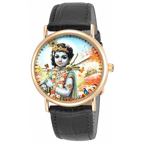 Bal Sri Krishna - Krsna the Divine Child Hinduism Religious Art Wrist Watch