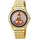 Gold Jhulelal Sindhu Sindhi Arte Religioso Reloj de Pulsera