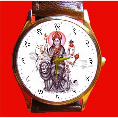 Santoshi Mata Vaishno Devi Hinduism Religious Art Wrist Watch