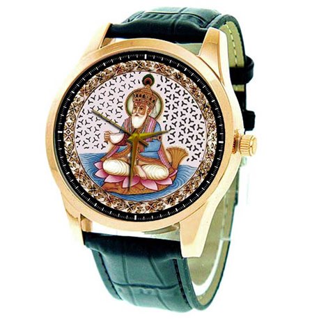 Gents Jhulelal Sindhu Sindhi Religious Art Wrist Watch