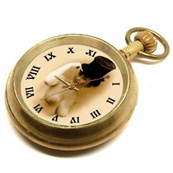 MIMI - 1920s FRENCH POSTCARD ART Reloj de bolsillo suizo coleccionable