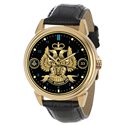 33rd Degree Scottish Rite Twin Eagle Masonic Freemasonry Symbolic Solid Brass Wrist Watch