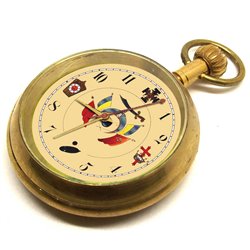Vintage Simbólico Masónico Suizo 17 Joyas Reloj de Bolsillo. Estilo Elgin