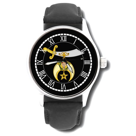 Shriner's Sword Collectible Freemasonry Gents Reloj de gran formato. Emblema masónico. Grado 32.