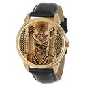 Ancient Masonic Symbolic Skull Art Freemasonry Solid Brass Wrist Watch