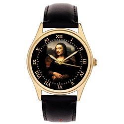 Salvador Dali As The Mona Lisa Surreal Self-Portrait Art Masterpiece Wrist Watch
