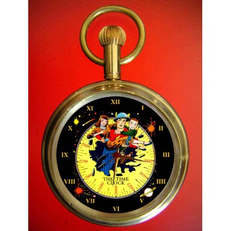 THE FLASH - Golden Age Comic Art Collectible Pocket Watch
