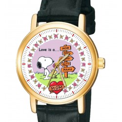 Snoopy, Love is a Mom, Symbolic Peanuts Collectible Unisex 30 mm Wrist Watch