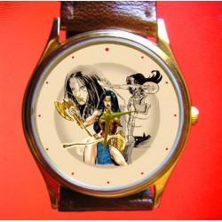 WONDER WOMAN - Vintage Comic Collage Wrist Watch