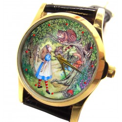 Alice in Wonderland Cheshire Cat Art Collectible Wrist Watch. 30 mm