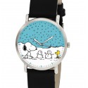 Snoopy Classic Snow Art Christmas Peanuts Collectible Unisex 30 mm Wrist Watch