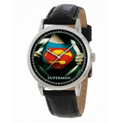 Classic Superman, Man of Steel, Vintage Colors Collectible Golden Age Art Wrist Watch 40 mm