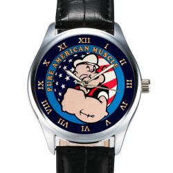 Popeye the Sailor Man, All American Muscle, reloj de pulsera de arte cómico coleccionable
