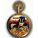 Reloj de bolsillo Mandrake the Magician, 17 joyas, mecánico, latón macizo, vintage