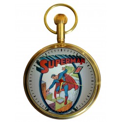 Superman - First Issue Cover Art Swiss 17 Jewels Pocket Watch