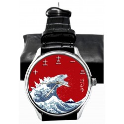 Godzilla Fantastic Vintage Japanese Print Kanji Dial Collectible Wrist Watch. ゴジラ腕時計