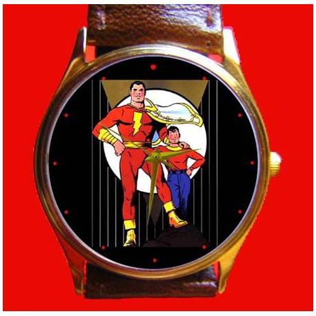 Captain Marvel - Classic Golden Age Art Wrist Watch