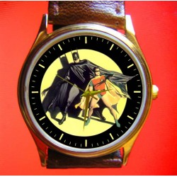 Batman é Robin - Rare Golden Age Collectible Solid Brass Wrist Watch