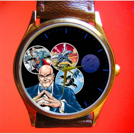 Superman Series - Lex Luthor Supervillano Coleccionable Comic Art Reloj de pulsera