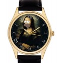 Homer Simpson v/s La Mona Lisa Crazy Comic Art Reloj de pulsera