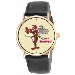 ROCKY & BULLWINKLE - Collectible Unisex 30 mm Solid Brass Wrist Watch