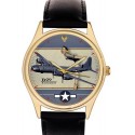 Boeing B-29 Superfortress WW-II Usaaf Pinup Art Solid Brass Collectible Wristwatch