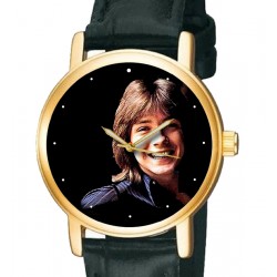 David Cassidy Classic Pop Art Solid Brass Reloj de pulsera coleccionable para damas