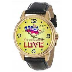 The Classic Beatles Yellow submarine Art LOVE Wrist Watch in Solid Brass