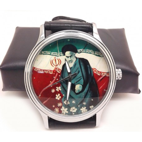 Ayatollah Khomeini Iranian Islamic Revolution Poster Art Collectible Shia Islam Wrist Watch