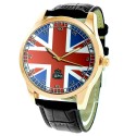 Union Jack Great Britain UK Flag Vintage GPO Art Solid Brass Wrist Watch