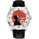 Ancient Samurai Warrior Kanji Dial Wrist Watch. 古代武士の漢字は、腕時計のダイヤル