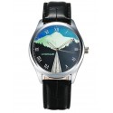 Mont Blanc Chamonix Mer De Glace Vintage French Art Collectible 40 mm Wrist Watch