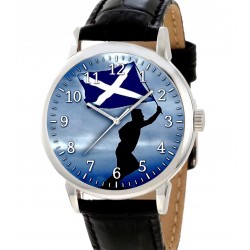 Aye! For Scotland. Scottish independence Collectible Blue Saltpetre Flag art Wrist Watch