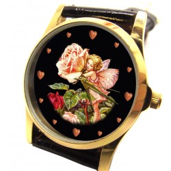 Rose - Cecily Mary Barker Original Art Flower Fairy Reloj de pulsera