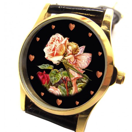 ROSE - CECILY MARY BARKER Original Art Flower Fairy Wrist Watch