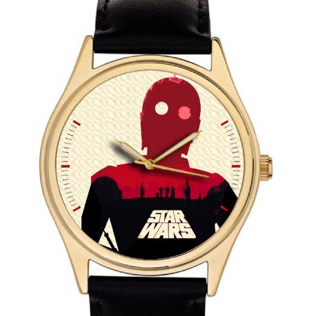Star Wars Original Poster Art C-3PO Robot Meme Iconographic Art Collectible Wrist Watch