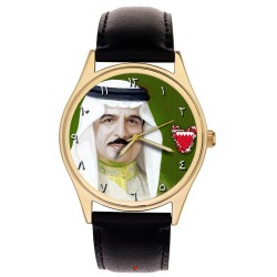H.E Hamad bin Isa bin Salman Al Khalifa, The King of Bahrain, Portrait Art Wrist Watch. حمد بن عيسى بن سلمان آل خليفة‎‎