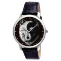 Yin Yang Wolf Art Symbolic 40 mm Wrist Watch. For the Good & the Dark in Men!