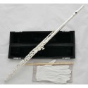 Open Hole Silver Flute Offset G Key B foot Split E With Case Professional Series. 17 hoyos