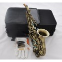 High Grade Antique Curved Soprano Sax Bb Saxophone Ablone shell Keys High F New