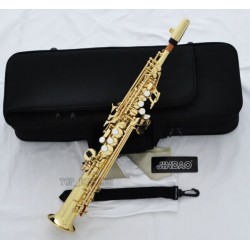 Professional Gold Straight Sopranino Saxophone sax Eb Low Bb high F With Case
