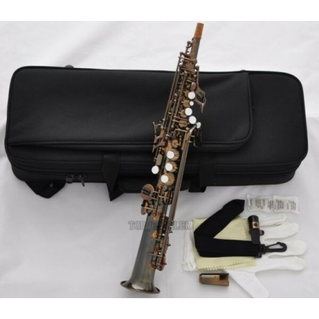 Professional Antique Sopranino Saxophone Eb sax Low Bb high F# Italian pads