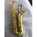 Professional Unlacquer C Melody saxophone Bare Brass Sax 2 necks with case