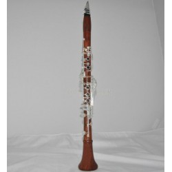 Professional Grenadilla Rose Wooden Clarinet 18 Silver Key Wih Metal Mouth Case