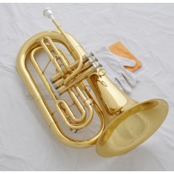 Professional Bb Marching Baritone Gold Horn Monel Valve With Case Mouthpiece
