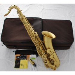 Professional Yellow Antique Superbrass Tenor Saxophone Bb sax Italian pads Case